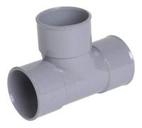 Te pied de biche simple FF a 87°30, PVC gris - Ø 40 mm NICOLL, Ref. UTH188 Gris G