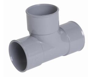 Té pied de biche simple NICOLL femelle-femelle à 87°30 - PVC gris - Ø 32 mm - TF188