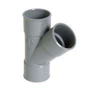 Té PVC 45° - NICOLL - BL144 - 63 mm - Femelle/Femelle - Intérieur