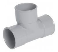 NICOLL, Té pied de biche simple, 40 mm, femelle-femelle à 87DEG30, à coller, gris, en PVC lisse non microporeux, résistant aux chocs, pour l'évacuation des eaux usées et des eaux vannes, marquage NF