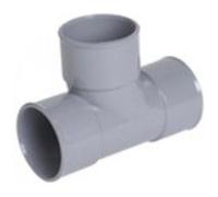Té PVC pied de biche à 87°30 femelle / femelle - Ø 50 - TJ188 NICOLL