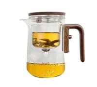 Tea Infuseur Teapot - Glass Wood 15.5x8.5cm Transparent Carafe