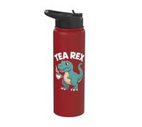 Tea Rex Dinosaure Amoureux du thé drôle Stainless Steel Insulated Water Bottle