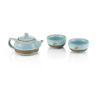 TEA SOUL B6021248 Théière et 2 Tasses Porcelaine Bleu 205 ML