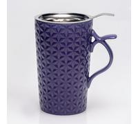 TEA SOUL Tasse Skadi • Tasse en porcelaine avec couverture et filtre perforé • Capacité 400 ml