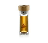 TEA SOUL, Thermos en Verre avec Filtre à Thé en Acier, Bouteille Isotherme en Verre et Bambou, Capacité : 350 ML