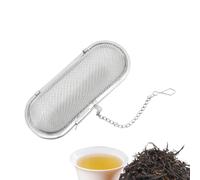 Tea Strainer Infuser - Fine Mesh Loose Leaf Filter for Everyday Brewing | Reusable Stainless Steel Long Steeping Basket with Hanging Chain, Beverage Tool for Kitchen Camping Office, 4,5x4,5x1 1 cm