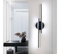 Tealight Applique Murale Intérieur Led 60cm, Aluminium, Noir, 6500K | Lampe Murale Moderne, Lumière blanche froide, Décorations murales Design, pour Salon, Chambre, Couloir, Escalier