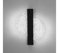 Tealight Applique Murale Intérieure LED Ronde 12W, 6500K Blanche Froide | Lampe Murale Interieur Moderne Design Créatif pour Salon,Chambre, Escalier, Noir