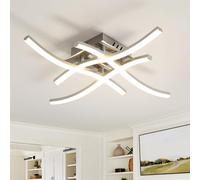 Tealight Moderne Luminaire Plafonnier Led, 24W 2700LM, Argentés, 4500K | Lampe Plafond Design, Luminaires intérieu, Pour Couloir, Salon, Cuisine