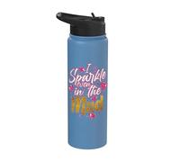 Team Mudding ATV Princess Même dans Mud Run Funny Stainless Steel Insulated Water Bottle