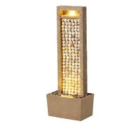 Teamson Home Fontaine de Jardin cotiere Haute Cascade exterieure LED Design Coquillages Balcon Patio Marron