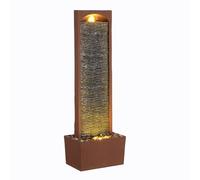 Teamson Home Fontaine Murale Led Design Moderne Rocher Rouge Exterieur