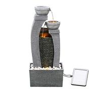 Fontaine De Jardin Avec Batterie Led, Teamson Home, Gris Gris