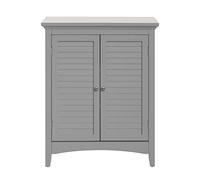 Teamson Home Glancy Armoire De Salle De Bain en Bois & Portes De Verre Gris ELG-641