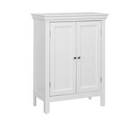 Teamson Home Meuble de Salle de Bain Rangement Blanc avec 2 étagères Porte Stratford ELG-676