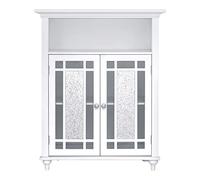 Teamson Home Placard de Rangement Meuble Bas de Salle de Bain Blanc Windsor ELG-529