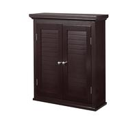 Teamson Home Placard de Salle de Bain Armoire Mural de Rangement Bois foncé Ethan ELG-593