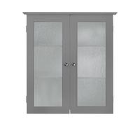 Teamson Home Placard Mural de Salle de Bain Armoire de Rangement Gris Connor EHF-581G