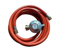 Teamson Home Régulateur de gaz Propane et Tuyau pour foyers à gaz, Clip Standard et Compatible avec Bouteille de gaz jusqu'à 13 kg avec Interrupteur Marche/arrêt