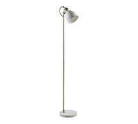 Teamson Home VN-L00059-EU Lampadaire, métal, 4 W, Marbre Blanc/Laiton Antique