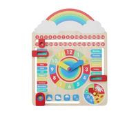 Teamson Kids Calendrier en Bois pour Enfants, Jeu Éducatif Préscolaire Multicolore