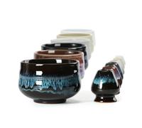 TEANAGOO Bol à Matcha Japonais en céramique avec Porte-Fouet, 18 OZ K14, Bleu, Bol à thé Chawan Matcha, Bol en céramique Matcha, Bols à thé pour Matcha, Bol à Matcha en céramique…