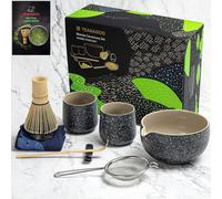 TEANAGOO Céramique Set Matcha Fouet Bol Louche Bec verseur 9 pièces