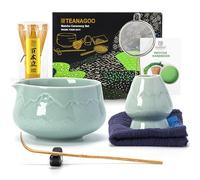 TEANAGOO Set de 7 accessoires pour cérémonie du thé Matcha - Bleu céladon