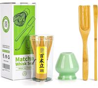 TEANAGOO Set de cérémonie du thé Matcha, accessoires en bambou y compris fouet et cuillère