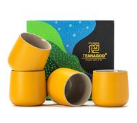 TEANAGOO Tasse à thé japonaise, 205 ml, jaune, H18, 4 pièces/boîte, tasses à thé japonaises, tasses à thé chinoises, tasses à thé japonaises occupées