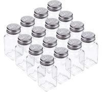 Tebery Lot de 16 salière et poivrière en verre transparent Design classique