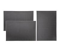 Tebery Lot de 3 Tapis de Bar en Caoutchouc épais, Durable et élégant Tapis de Service de Bar antidérapant Non Toxique Gris 45,7 x 30,5 cm