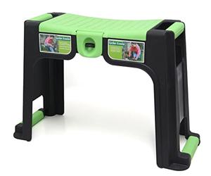Tec Hit 390025 Tabouret de Jardinage avec Repose Genoux, Multicolore (Noir/Vert) Moyen