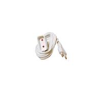 TEC HIT 6102 - Cordon Prolongateur - 6 Ampèress/230 Volts - 2300 Watts - Avec Sécurité Enfant - 2 mètres - Blanc