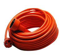 TEC HIT 6418 - Prolongateur jardin - Prise de courant avec terre 3 x 1,5 mm2 - Cordon 25 m - 16 A/3680 W - Sécurité enfant - Norme CE - Orange