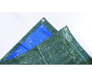 TEC HIT GARDEN 890100 - Bâche légère de protection - 68g/m² - 3 x 4 m - Bleu/Vert