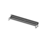 TECE 600701 Drainline Caniveau de douche droit avec revêtement mural en acier inoxydable poli Argenté