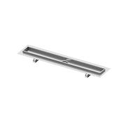 TECE 600800 drainline Caniveau de douche droit en acier inoxydable poli pour améliorer le débit d'eau Argenté