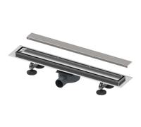 Tece Linus - Caniveau de douche 70 cm, avec grille double face, pour pose de carrelage, inox brossé 15103079