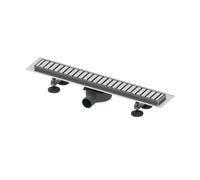 Tece Linus - Caniveau de douche 90 cm, avec grille, acier inoxydable brossé 15100099