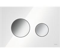 Tece Loop bouton de chasse d'eau pour WC chrome brillant-blanc 9.240.660