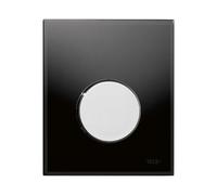TECEloop urinoir plaque chasse d' eau noire bouton de verre 9242656 chromé brillant