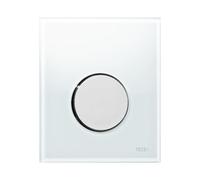 Tece Plaque d'actionnement urinoir TECEloop 9.242.660 verre blanc boutons chromés brillants