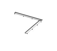 TECE plaque de carreler TECEdrainline 611 270 120 x 120 cm, en acier inoxydable, pour le canal coudée