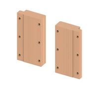 TECE profil Kit de plaques en bois pour poignées de maintien, 9042008,