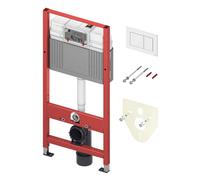 Tece TECEbase - Bâti-support pour WC suspendu, avec réservoir de chasse Base, y compris plaque de déclenchement et isolation acoustique, hauteur de construction 1,12 m 9400413