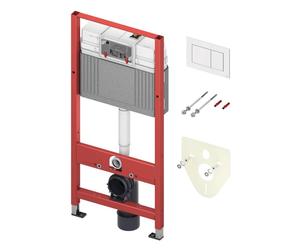 Tece TECEbase - Bâti-support pour WC suspendu, avec réservoir de chasse Base, y compris plaque de déclenchement et isolation acoustique, hauteur de construction 1,12 m 9400413