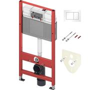 Tece TECEbase - Installation pré-murale pour WC suspendu, avec réservoir de chasse sur socle, avec bouton-poussoir et isolation acoustique, hauteur de construction 1,12 m 9400412
