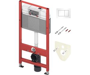 Tece TECEbase - Installation pré-murale pour WC suspendu, avec réservoir de chasse sur socle, avec bouton-poussoir et isolation acoustique, hauteur de construction 1,12 m 9400412